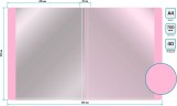 Папка с 40 прозр.вклад. Бюрократ Gems GEM40PIN A4 пластик 0.7мм торц.карм с бум. встав розовый аметист