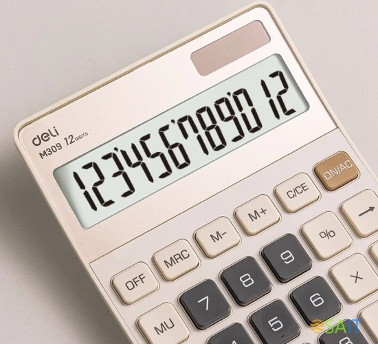 Калькулятор настольный Deli EM309 кремовый 12-разр.