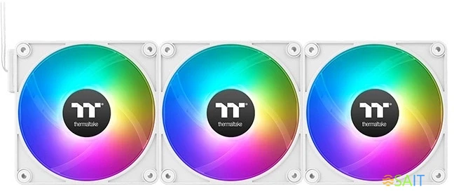 Вентилятор для корпуса Thermaltake CT120 EX Reverse ARGB 120х120x25 белый 4-pin 31.2дБ (упак.:3шт) (CL-F194-PL12SW-A) Ret