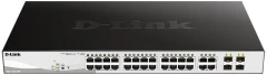 Коммутатор D-Link DGS-1210-28P/FL2A (L2) 24x1Гбит/с 4xКомбо(1000BASE-T/SFP) 24PoE 24PoE+ 193W управляемый