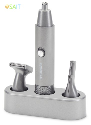 Триммер Hyundai H-HT6010 графитовый/черный (насадок в компл:3шт)