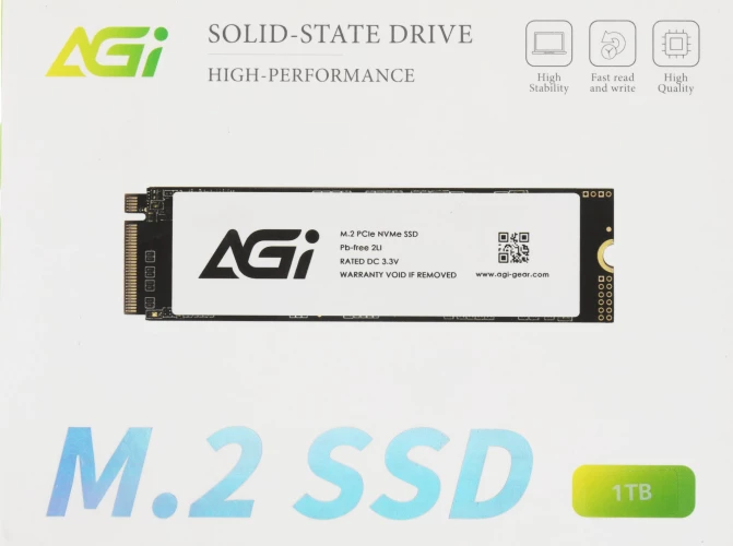 Накопитель SSD AGi PCIe 3.0 x4 1TB AGI1T0GIMAI298 AI298 M.2 2280