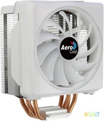 Устройство охлаждения(кулер) Aerocool Cylon 4F ARGB Soc-AM5/AM4/1200/1700/1851 белый 4-pin 14-26dB Al+Cu 145W 550gr Ret (CYLON 4F WH ARGB PWM 4P)