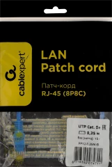 Патч-корд Premier PP12-0.25M/B 1000Гбит/с UTP 4 пары cat.5E CCA molded 0.25м синий RJ-45 (m)-RJ-45 (m)
