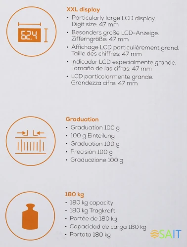 Весы напольные электронные Beurer PS160 макс.180кг белый