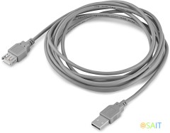 Кабель Buro USB A(m) USB A(f) 3м (BHP RET USB_AF30) серый (блистер)