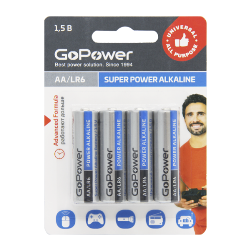 Батарейка AA Батарейка GoPower LR6 AA (00-00015601)