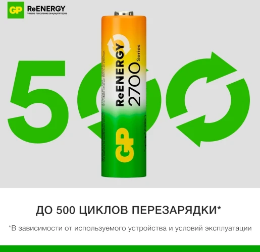 Аккумулятор GP 270AAHC3/1RGY-2CRCB4 32/320 AA NiMH 2700mAh (промо:3+1) (4шт)