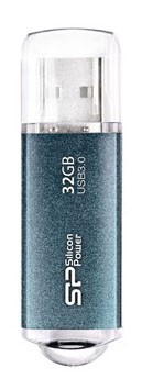 Флеш Диск Silicon Power 32Gb Marvel M01 SP032GBUF3M01V1B USB3.0 синий