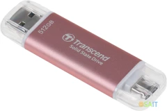 Накопитель SSD Transcend USB-C 512GB TS512GESD310P розовый USB-A