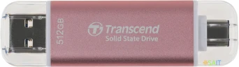 Накопитель SSD Transcend USB-C 512GB TS512GESD310P розовый USB-A