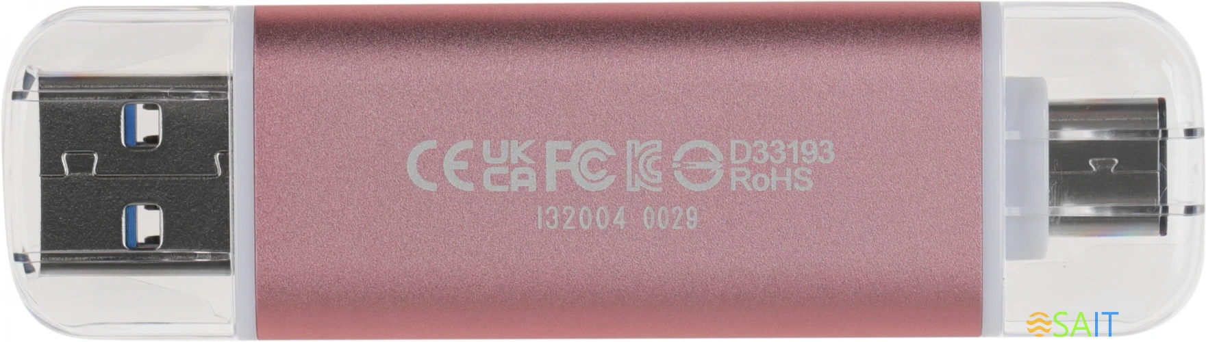 Накопитель SSD Transcend USB-C 512GB TS512GESD310P розовый USB-A