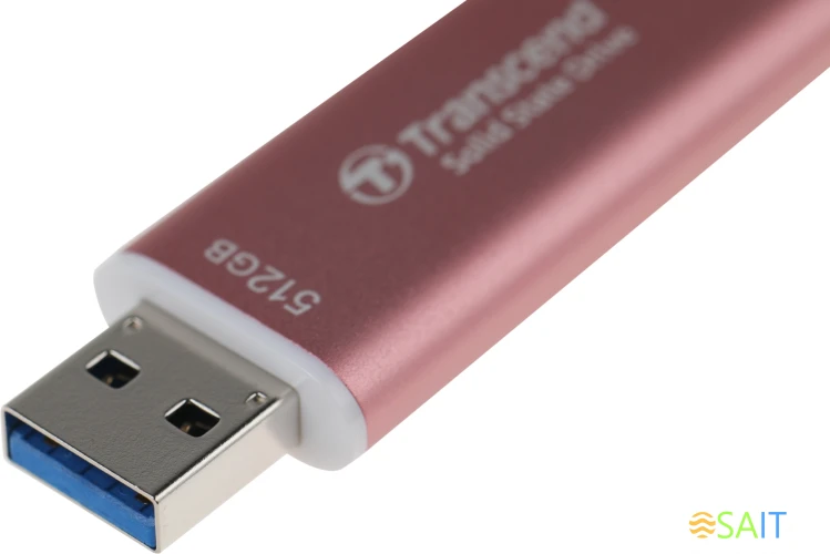 Накопитель SSD Transcend USB-C 512GB TS512GESD310P розовый USB-A