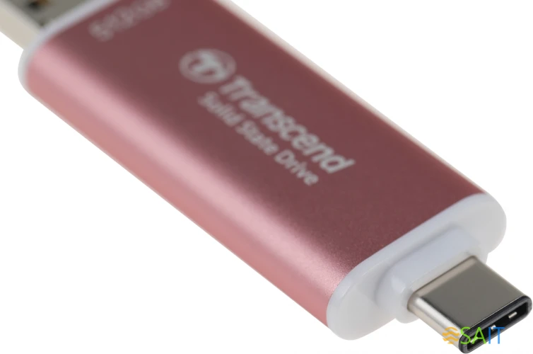 Накопитель SSD Transcend USB-C 512GB TS512GESD310P розовый USB-A