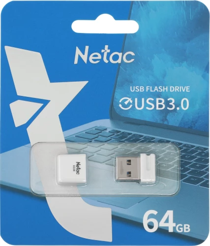 Флеш Диск Netac 64Gb U116 NT03U116N-064G-30WH USB3.0 белый