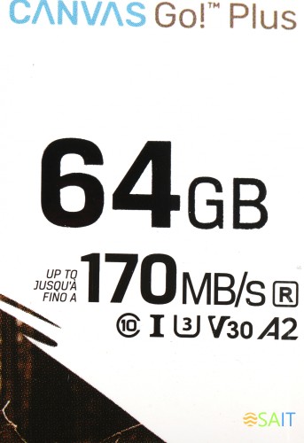 Флеш карта microSDXC 64GB Kingston SDCG3/64GBSP Canvas Go! Plus w/o adapter