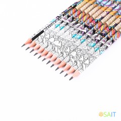 Набор карандашей ч/г Deli EU53300 Arti Graff 2B шестигран. тополь рисунок кор.европод. (12шт)