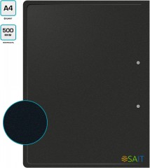 Папка метал.зажим Buro -ECB04CBLACK A4 пластик 0.5мм черный