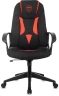 Кресло игровое Zombie 200 черный/красный ткань/эко.кожа крестов. пластик пластик черный