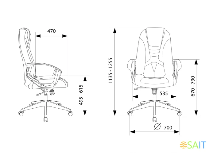 Кресло игровое Zombie 200 черный/красный ткань/эко.кожа крестов. пластик пластик черный