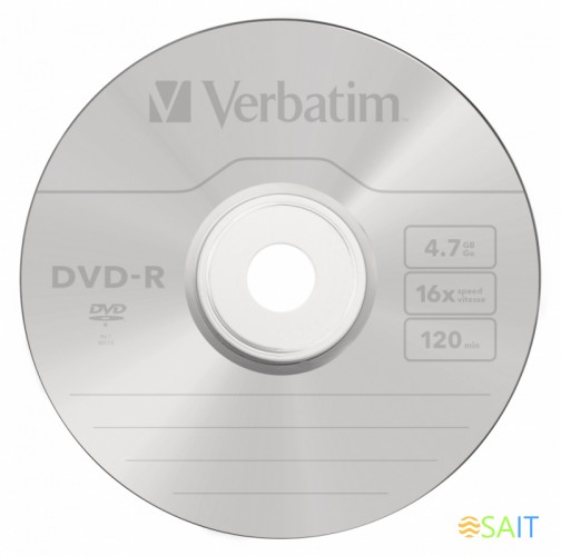 Диск DVD-R Verbatim 4.7Gb 16x Cake Box (50шт) (43548)