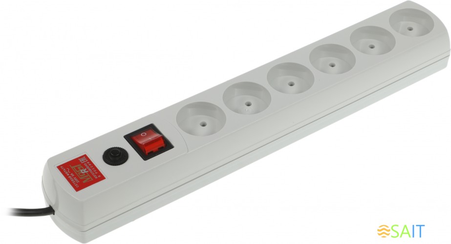 Сетевой фильтр Most R 2м (6 розеток) белый (коробка)