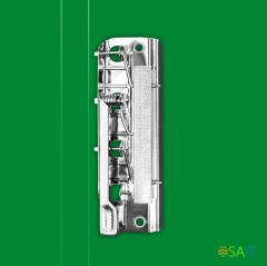 Папка метал.зажим Бюрократ -PZ07CGREEN A4 пластик 0.7мм внут.и торц.карм зеленый