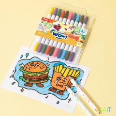 Фломастеры Deli EC166-12 Colorwow Вентилируемый смываемые 12цв. ПВХ с подвесом (12шт.)