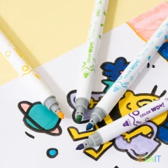 Фломастеры Deli EC166-12 Colorwow Вентилируемый смываемые 12цв. ПВХ с подвесом (12шт.)