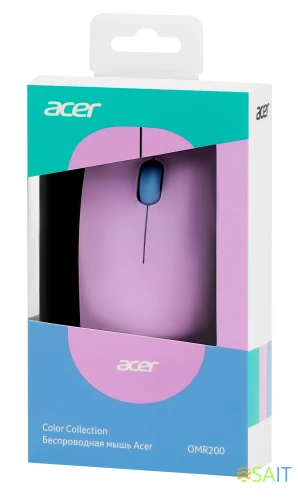 Мышь Acer OMR200 зеленый/фиолетовый оптическая 1200dpi беспров. USB для ноутбука 2but (ZL.MCEEE.021)