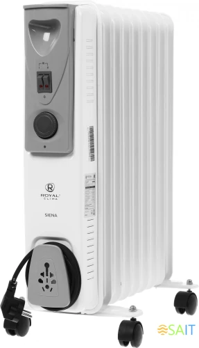 Радиатор масляный Royal Clima Siena ROR-S9-2000M 2000Вт белый/серый