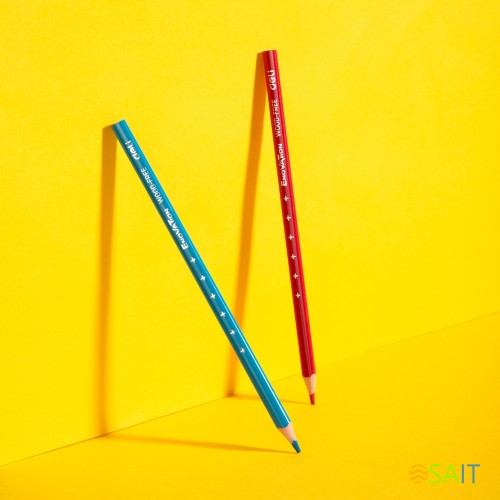 Карандаши цв. Deli EC113-12 Enovation трехгран. пластик 12цв. коробка/европод. (12шт)