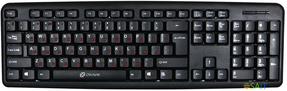 Клавиатура Оклик 90MV2 черный USB (1185967)