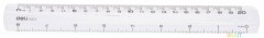 Линейка Deli Pioneer EG00212 пластик дл.20см прозрачный градуировка УФ чернила европодвес