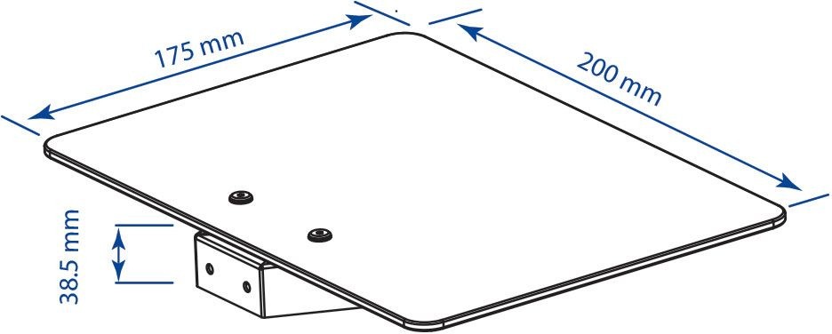 Кронштейн-подставка для DVD и AV систем Kromax MICRO-MONO черный макс.5кг настенный