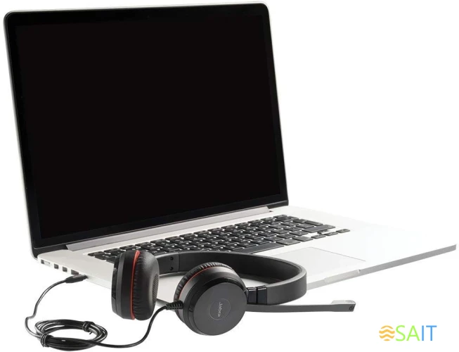 Наушники с микрофоном Jabra Evolve 30 II MS черный 1.2м накладные USB оголовье (5399-823-309)