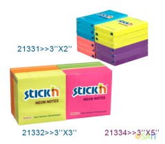 Блок самоклеящийся бумажный Stick`n 21332 76x76мм 100лист. 70г/м2 неон ассорти
