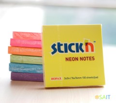 Блок самоклеящийся бумажный Stick`n 21332 76x76мм 100лист. 70г/м2 неон ассорти