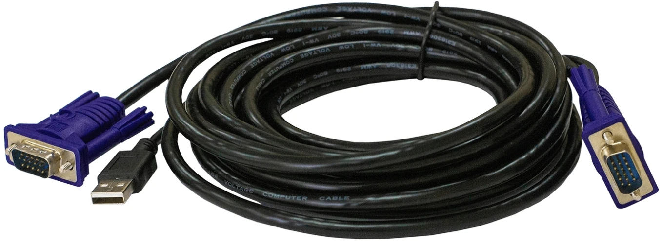 Кабель KVM Origo OKVMCU3 3м черный VGA-USB (m) (OKVMCU3/A1A)