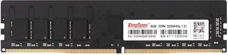 Память DDR4 8GB 3200MHz Kingspec KS3200D4P12008G RTL PC4-25600 CL18 DIMM 288-pin 1.2В single rank Ret