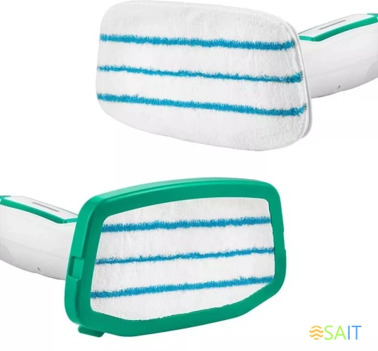 Швабра паровая Kitfort КТ-1098 1250Вт белый/зеленый