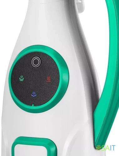 Швабра паровая Kitfort КТ-1098 1250Вт белый/зеленый