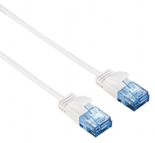 Патч-корд Hama Slim-Flexible UTP 4 пары cat.6 1.5м белый RJ-45 (m)-RJ-45 (m) (00135778)