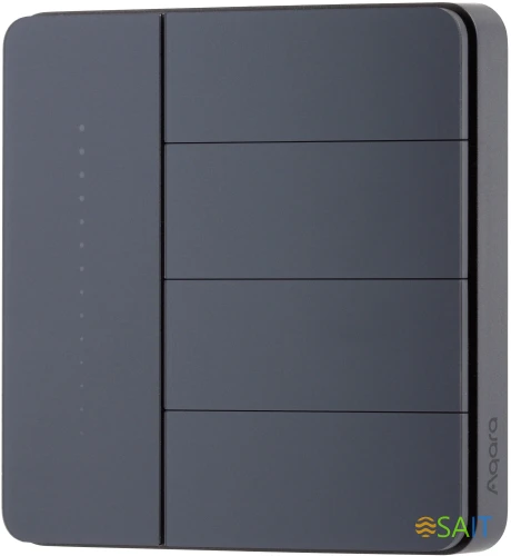 Умный выключатель Aqara Z1 Pro ZNQBKG45LM 4-хкл. графитовый (ZNQBKG45LM_GR)