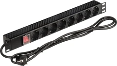 Блок распределения питания Lanmaster NM-PD16A-8XSH+S-2.0 гор.размещ. 8xSchuko базовые 16A Schuko 2м