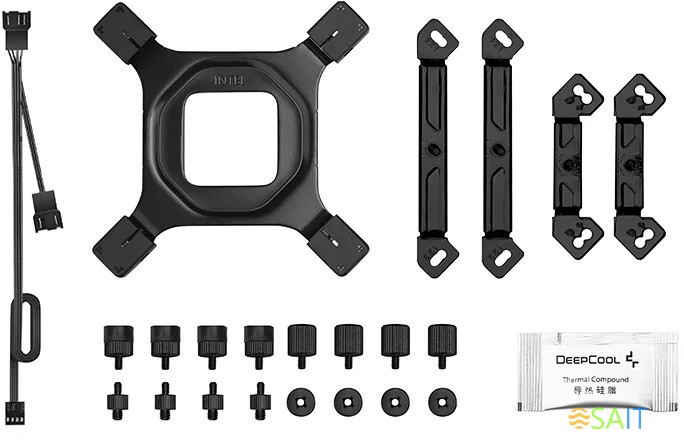 Устройство охлаждения(кулер) Deepcool AG620 Bk ARGB Soc-AM5/AM4/1200/1700/1851 черный/белый 4-pin 15-29dB Al+Cu 260W 1300gr Ret (R-AG620-BKANMN-G-2)