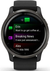 Смарт-часы Garmin Venu 2 33мм 1.3&quot; AMOLED корп.черный рем.черный разм.брасл.:135-200мм (010-02430-11)