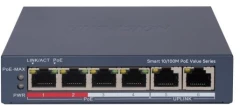 Коммутатор Hikvision DS-3E1106P-EI/M 4x100Мбит/с управляемый