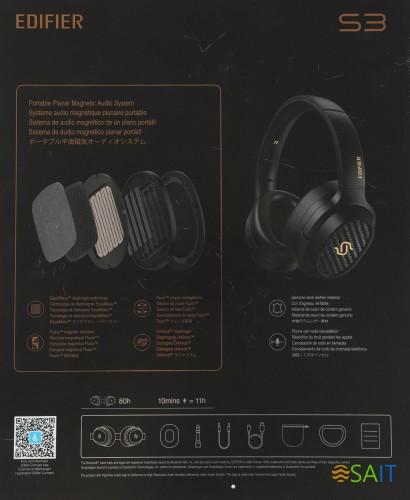 Гарнитура накладные Edifier Stax Spirit S3 черный беспроводные bluetooth оголовье