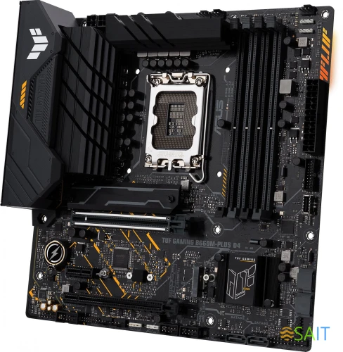Материнская плата Asus TUF GAMING B660M-PLUS D4 Soc-1700 Intel B660 4xDDR4 mATX AC`97 8ch(7.1) 2.5Gg RAID+HDMI+DP